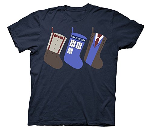 Ripple Junction Doctor Who Christmas Stockings Adult T-Shirt