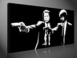 Bild auf Leinwand PULP FICTION CLASSIC Kunstdruck als Wandbild auf keilrahmen, by Tom Harris, Leinwanddruck Bilder fertig zum Aufhängen AUFGESPANNT. amazon - Vergleichbar mit einem Ölbild oder Gemälde - kein Poster oder Fototapete 100x50cm #e1431