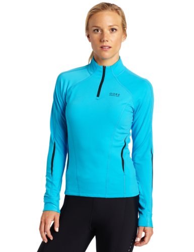Gore Running Wear Womens Sunlight Thermo Lady Shirt, Pool Blue/Black, X-Large