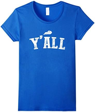 Women's Y'All T Shirt With State Of Kentucky Shirt Medium Royal Blue