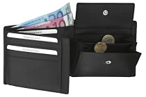 Bodenschatz Geldb&ouml;rse Leder schwarz