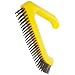 Rubbermaid Commercial FG9B4000 Wire Brush with Plastic Angular Handle, Steel Bristles, 3 x 27 Bristle Pattern, 11" Length, Gray