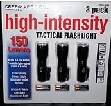 Thchlite Tactical Flashlight 150 Lumens High-Intensity CREE XPE L.E.D. (Pack of 3)