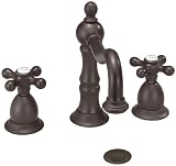 Belle Foret Tumbled Bronze Bathroom Sink 8 Faucet