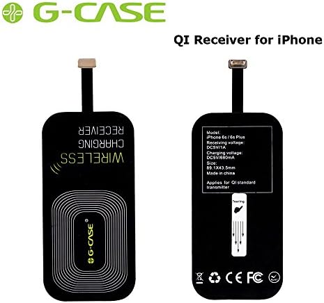 G-CASE QI Standard Wireless Charger Receiver for iPhone 6S/6S Plus and all Lightning Device (iPhone QI Receiver)