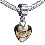 Valentines Day Gifts Murano Glass Bead Dangle Murano Glass Heart European Charm Bead Bracelet Fit Pandora Bead Charm Bracelet