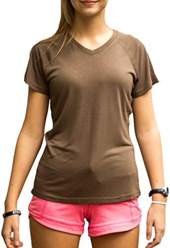 Creex Womens Kenai 100% Bamboo Athletic Shirt Large Brown
