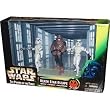 Star Wars 1997 The Power of The Force 3-Pack Movie Scene 4 Inch Tall Action Figure Set - Death Star Escape with Han Solo in Stormtrooper Disguise, Chewbacca and Luke Skywalker in Stormtrooper Disguise Figures Plus Display Base