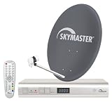 Skymaster Single-Digital-Satellitenanlage (60 cm Metallantenne, DX 14 Digitaler Satelliten-Receiver)