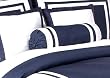 Navy and White Hotel Spa Collection Neckroll Bolster Pillow