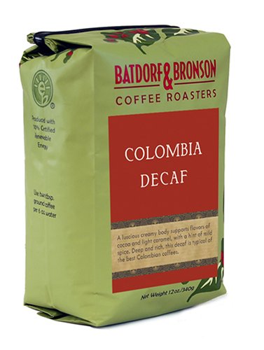 Batdorf & Bronson Colombia, Whole Bean Coffee, Decaf, 12-Ounce Bags (Pack of 3) by Colombia Coffees
