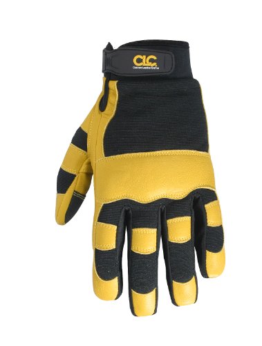 Custom Leathercraft 275M Work Gloves with Top Grain Leather and Neoprene Wrist Closure, Medium On Sale