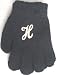 Dark Navy One Size Magic Gloves with Customer Chosen Ivory Monogrammed Letter for Tod...
