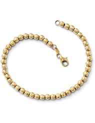 Leslies 14k Diamond-cut Beaded Bracelet Length 7.25"