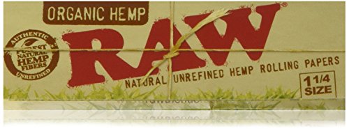 Raw Unrefined Organic 1.25 1 1/4 Size Cigarette Rolling Papers Full Box Of 24 Packs