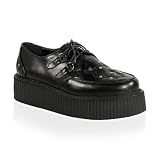 Pleaser - V-CREEPER-505, 2" P/F Metal Stud Veggie Pu Creeper Shoe - Size 7