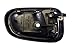 PT Auto Warehouse TO-2522A-RH - Inside Interior Inner Door Handle, Black - Passenger Side
