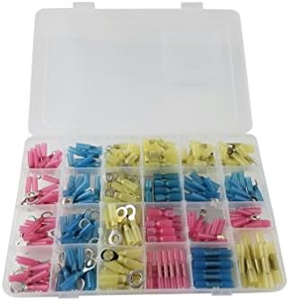 HAYLINS 240 Piece Heat Shrink Wire Connector Set Electrical Insulated Crimp Marine Automotive Terminal Set