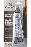 Permatex 80050 Clear RTV Silicone Adhesive Sealant, 3 oz.