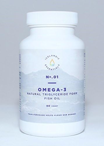 Icelandic Essentials - PHARMACEUTICAL GRADE - Omega-3 Fish Oil Capsules - TRIGLYCERIDE FORM - 90-count - IMPORTED FROM ICELAND