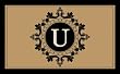 Imperial Monogram Coir Mat - U Imperial Monogram Coir Mat - U