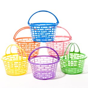Bright Round Plastic Basket