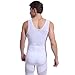 CARVIAN Men's Slimming Body Shaper Tank Top,3 Steps Buckles Adjustment (White,L)