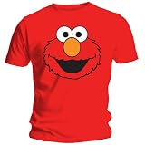 Sesame Street Elmo Face Red Mens t-shirt Red