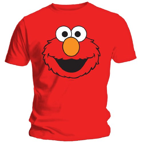 Sesame Street Elmo Face Red Mens t-shirt Red
