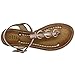 Ollio Women's Shoe T-Strap Burnish Fade Vintage Zori Flat Sandal