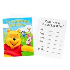 Pooh and Friends Invitations (8 count)