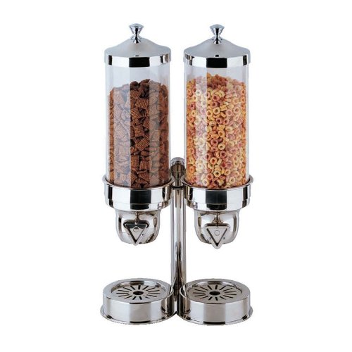 Buffet Enhancements 15.5 Cup Double Stainless Steel Cereal Dispenser
