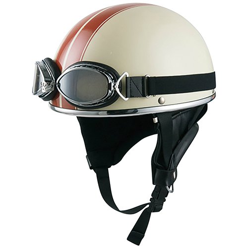 ビンテージヘルメット アイボリーブラウン 013010838