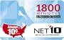 NET10 Refill Card - 1,800 Minute Airtime Card / 180 Days Access