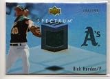 2007 Upper Deck Spectrum Rich Harden Game Used Jersey Baseball Card Only 199 Made