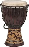 Toca Synergy Hand-Carved Rope Djembe, Black 16X8 Inches