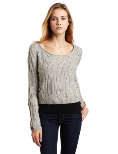 Ella moss Women's Hayden Long Sleeve Boatneck Sweater, Gray, Small- black friday deal
