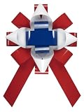 Giant Magnetic Car Bow, Red, White, and Blue
