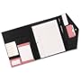 RolodexTM Pad Folio, Legal Pad, Faux Leather, Snap Close, Assorted Pockets, Resilient Pink
