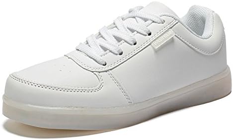 WULAODA Women Usb Charging Led Shoes Flashing Sneakers White11 B(M) Us