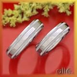 14K Men's White Gold Double Milgrain Wedding Band