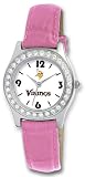 NFL Women's Minnesota Vikings Game Day Dazzler Pink Leather Watch #VK20009