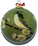 Hand Painted Glass Ornament, Spring Bird CO-176