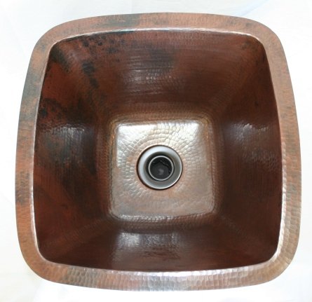 15 Square Hand Hammered Bar Sink