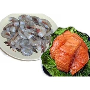 2 lbs. Salmon Fillets and 2 lbs. Jumbo Shrimp by Charleston Seafood