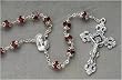Pack Of 2 Cipolletti Ruby Crystal Beads Christmas Rosaries 22"