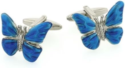 Blue Butterfly Cufflinks with Presentation Box