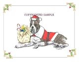 Boxer - Christmas Design by Cindy Farmer