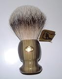 Omega Green and Gold Silver Tip Badger Hair Shaving Brush - Large - #6215