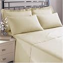 Bedeck Luxurious Percale Ivory Double Flat Sheet